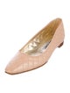 Manolo Blahnik Quilted Pattern Leather Flats