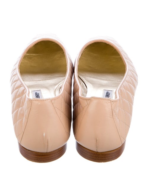 Manolo Blahnik Quilted Pattern Leather Flats