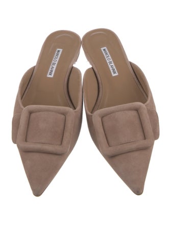 Manolo Blahnik Suede Mules