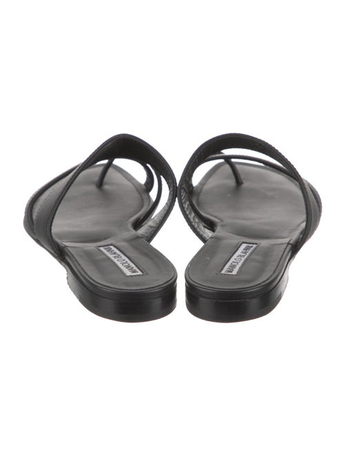 Manolo Blahnik Leather Slides