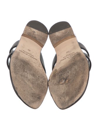 Manolo Blahnik Leather Slides