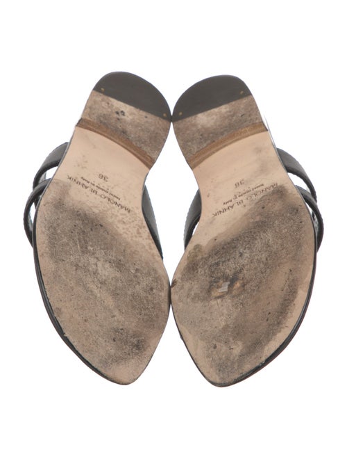 Manolo Blahnik Leather Slides