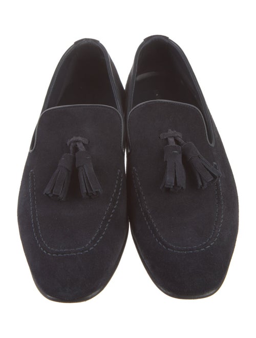 Manolo Blahnik Suede Tassel Accents Loafers