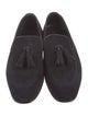 Manolo Blahnik Suede Tassel Accents Loafers