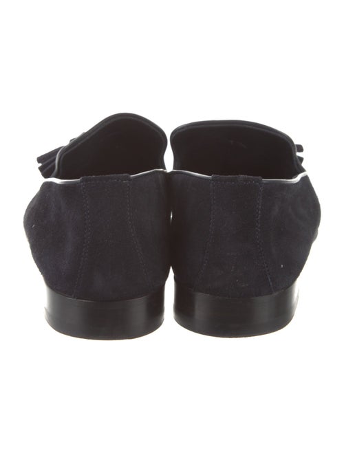 Manolo Blahnik Suede Tassel Accents Loafers
