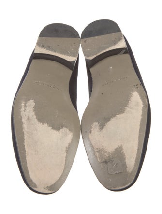 Manolo Blahnik Suede Tassel Accents Loafers