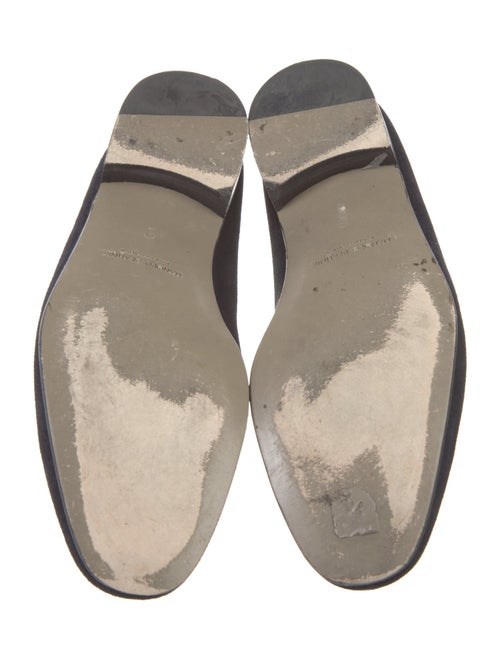 Manolo Blahnik Suede Tassel Accents Loafers