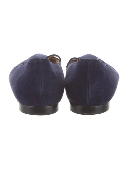 Manolo Blahnik Suede Cutout Accent Flats