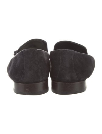Manolo Blahnik Suede Tassel Accents Loafers