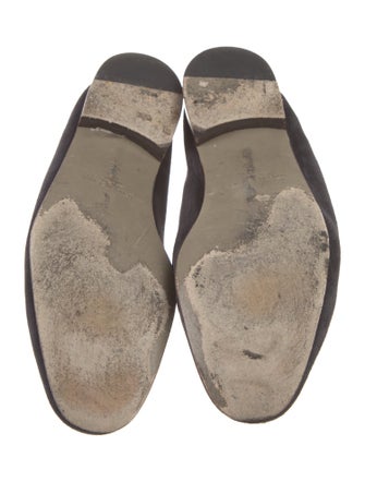 Manolo Blahnik Suede Tassel Accents Loafers