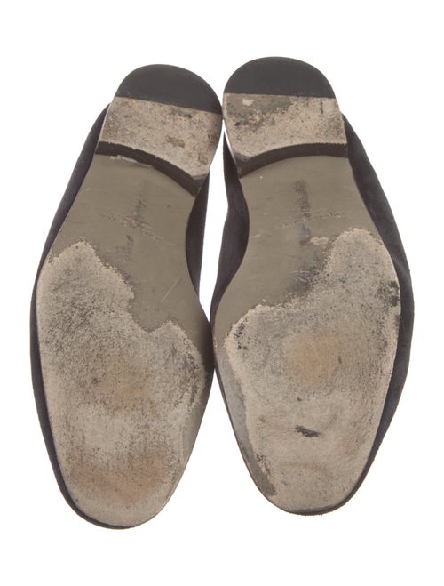 Manolo Blahnik Suede Tassel Accents Loafers