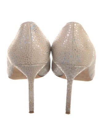 Manolo Blahnik Suede Animal Print Pumps