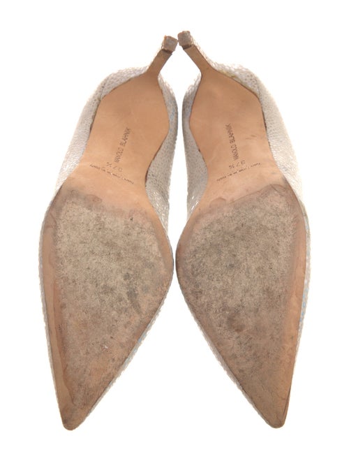 Manolo Blahnik Suede Animal Print Pumps