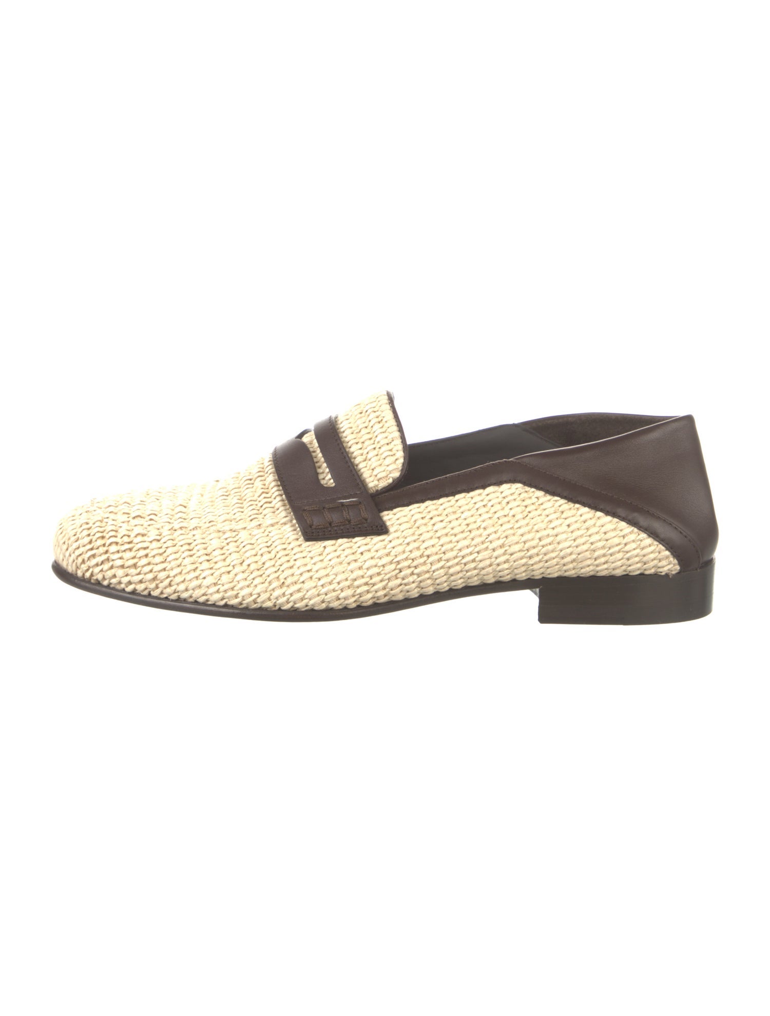 Manolo Blahnik Leather Colorblock Pattern Loafers