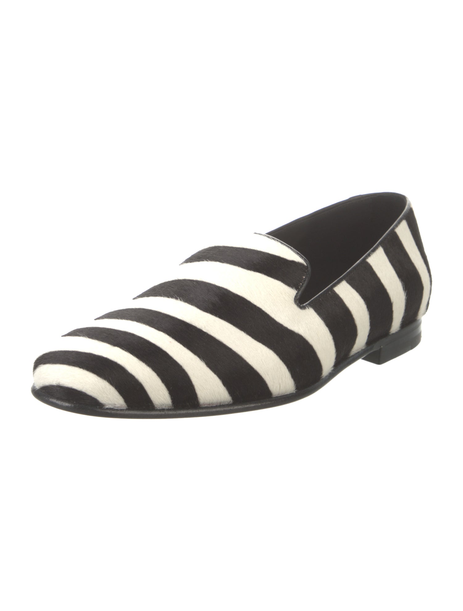 Manolo Blahnik Ponyhair Animal Print Loafers