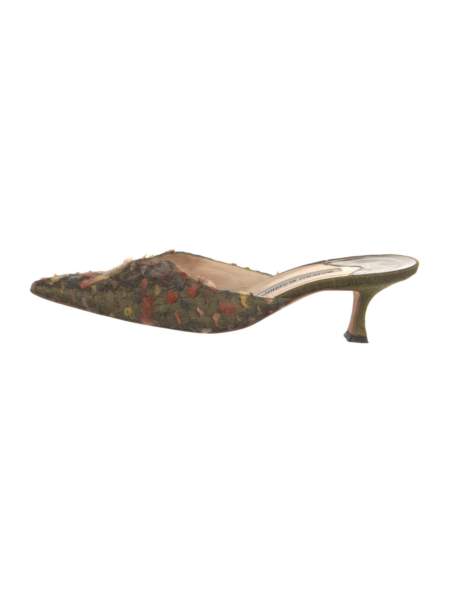Manolo Blahnik Printed Mules