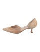 Manolo Blahnik Suede D'Orsay Pumps