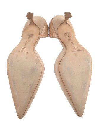 Manolo Blahnik Suede D'Orsay Pumps
