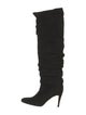 Manolo Blahnik Suede Slouch Boots