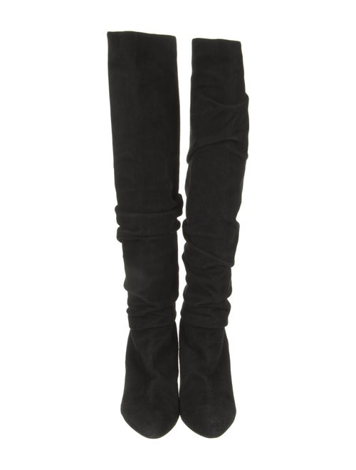 Manolo Blahnik Suede Slouch Boots