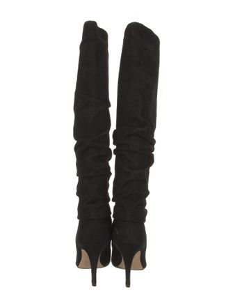 Manolo Blahnik Suede Slouch Boots