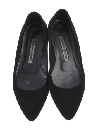 Manolo Blahnik Suede Flats