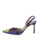 Manolo Blahnik Canvas Tie-Dye Print Slingback Pumps