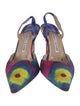Manolo Blahnik Canvas Tie-Dye Print Slingback Pumps