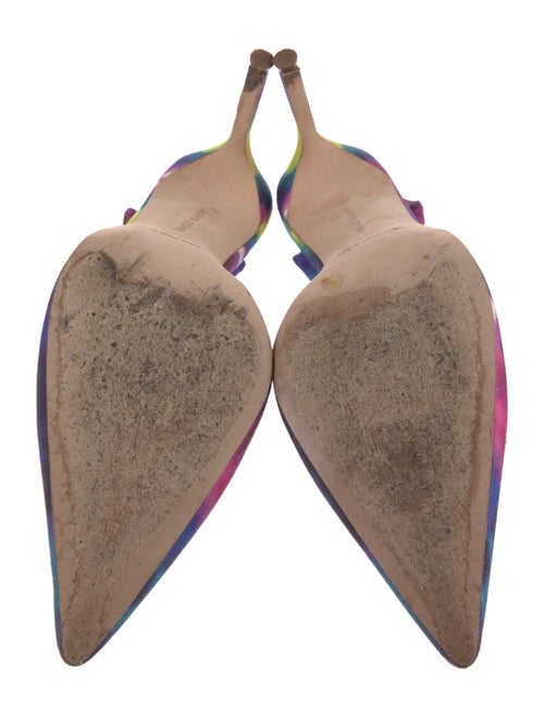 Manolo Blahnik Canvas Tie-Dye Print Slingback Pumps