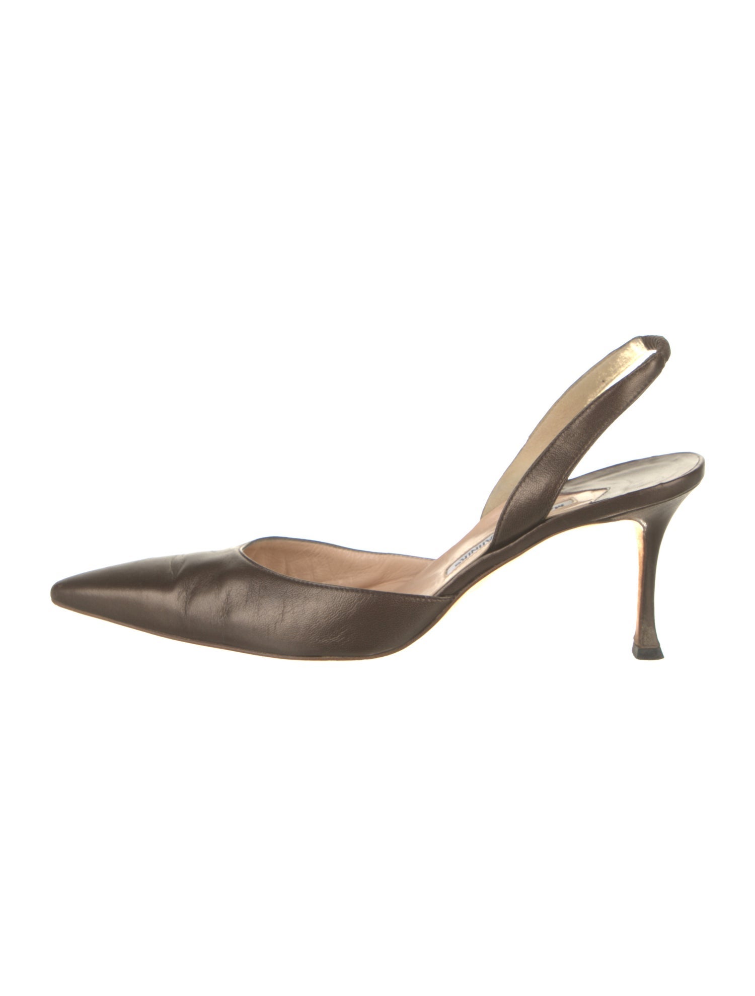 Manolo Blahnik Leather Slingback Sandals