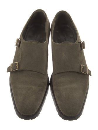 Manolo Blahnik Suede Monk Straps
