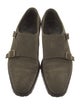 Manolo Blahnik Suede Monk Straps