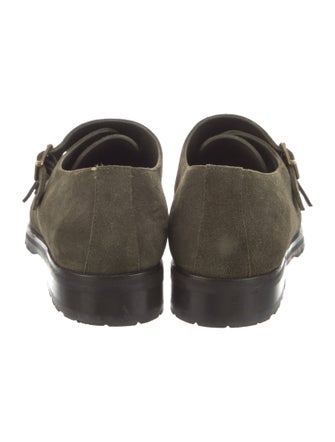 Manolo Blahnik Suede Monk Straps