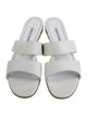 Manolo Blahnik Leather Cutout Accent Slides