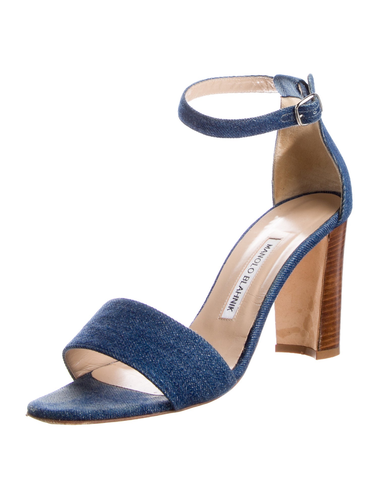 Manolo Blahnik Denim Sandals