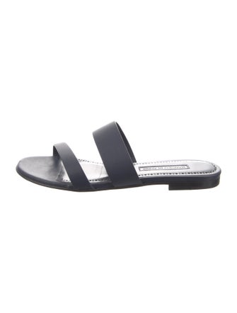Manolo Blahnik Leather Slides