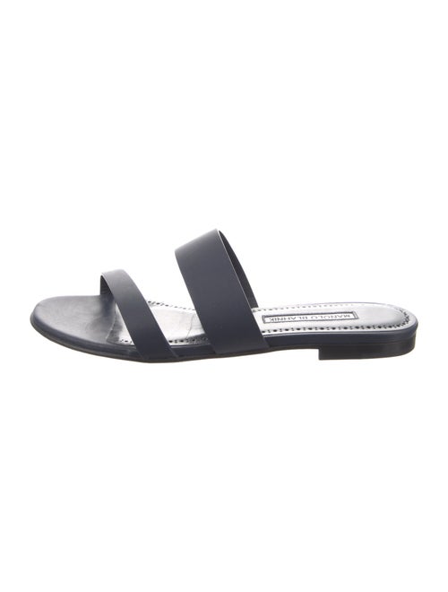 Manolo Blahnik Leather Slides