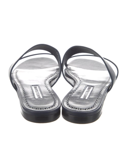Manolo Blahnik Leather Slides
