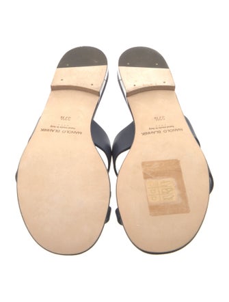 Manolo Blahnik Leather Slides