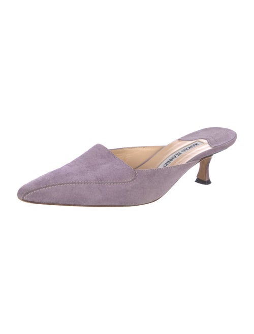 Manolo Blahnik Suede Mules