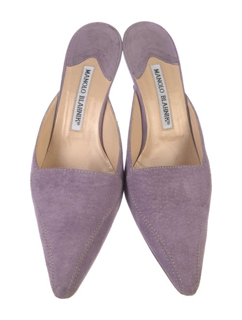 Manolo Blahnik Suede Mules