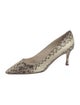 Manolo Blahnik Snakeskin Animal Print Pumps