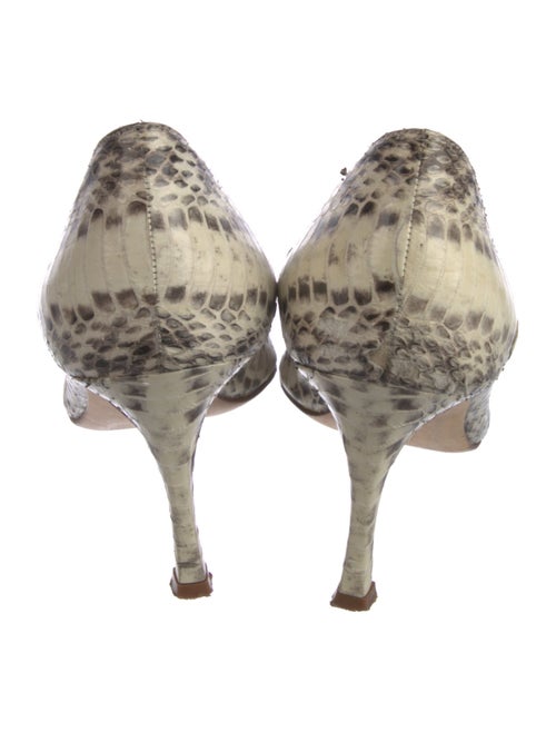 Manolo Blahnik Snakeskin Animal Print Pumps