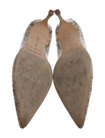 Manolo Blahnik Snakeskin Animal Print Pumps