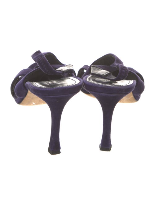 Manolo Blahnik Suede Slingback Sandals