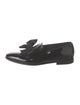 Manolo Blahnik Patent Leather Bow Accents Loafers