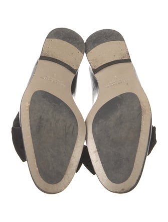 Manolo Blahnik Patent Leather Bow Accents Loafers