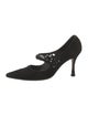 Manolo Blahnik Suede Cutout Accent Pumps