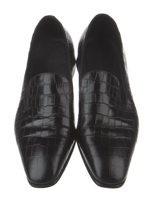 Manolo Blahnik Crocodile Tassel Accents Loafers