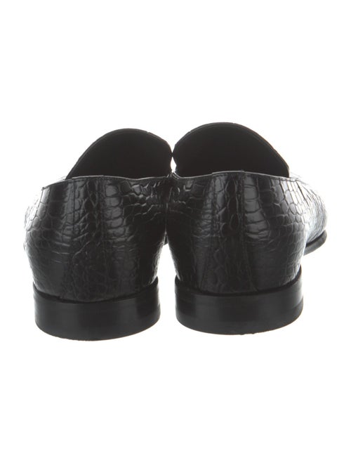 Manolo Blahnik Crocodile Tassel Accents Loafers